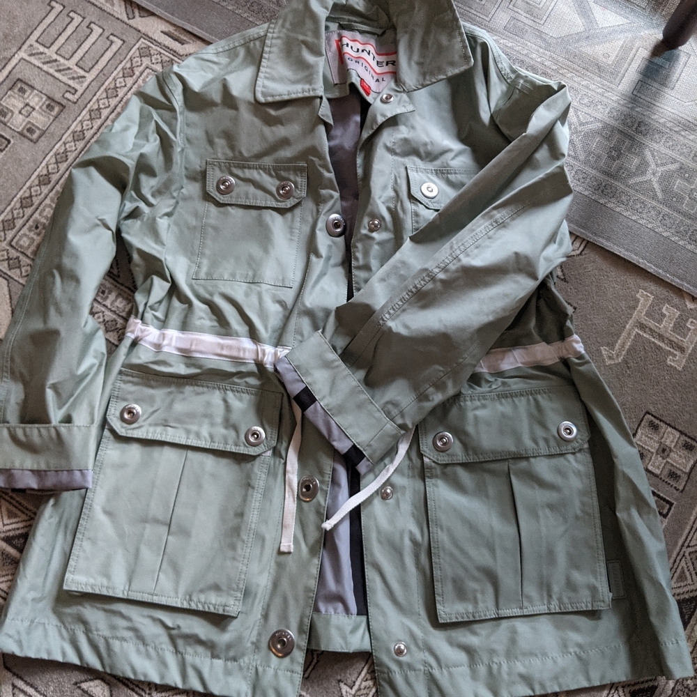 Hunter Original Refined Waterproof Garden Jacket, Sea Spray Green